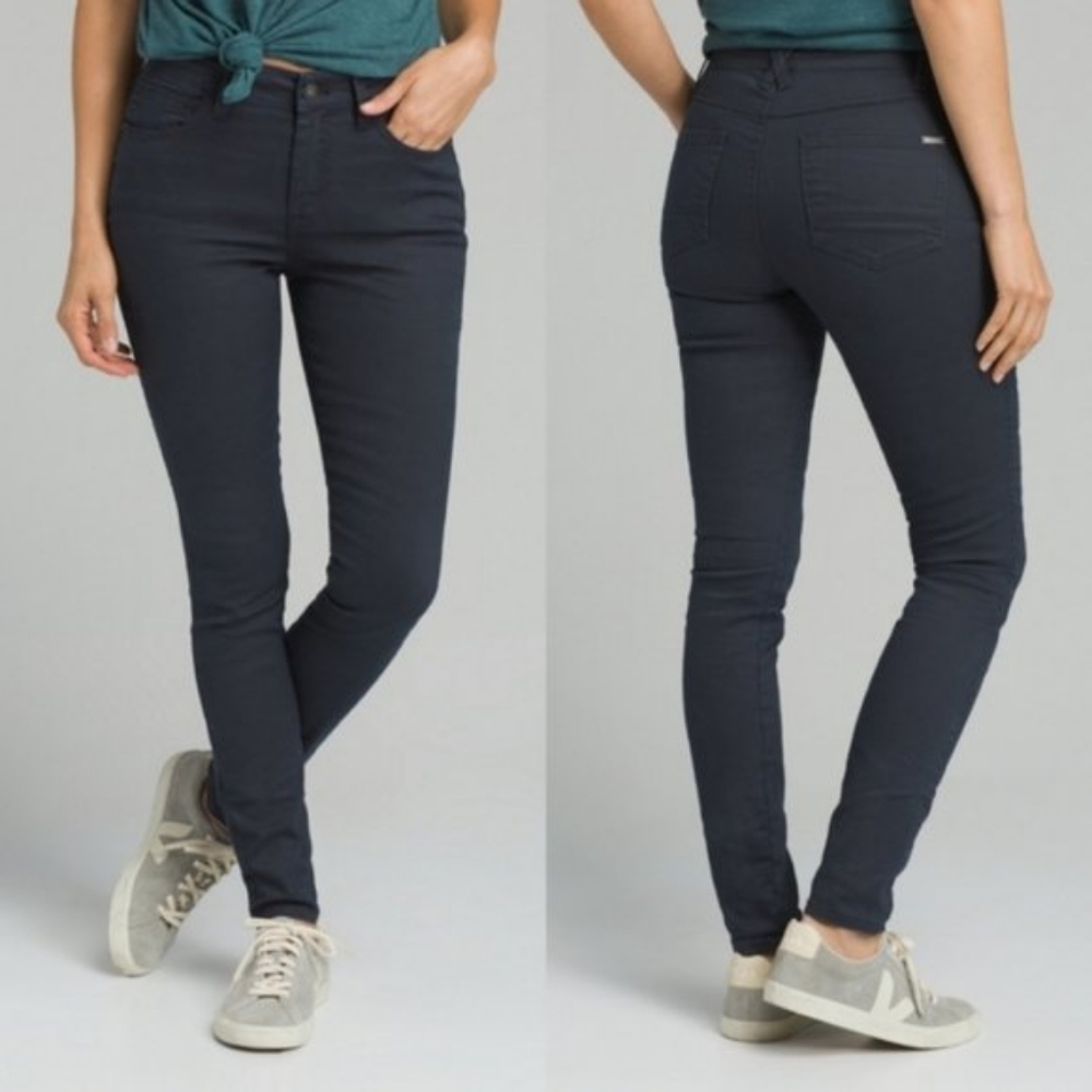 Prana Oday‎ Stretch Jeans Midnight Wash Dark Grey Size 2 New!